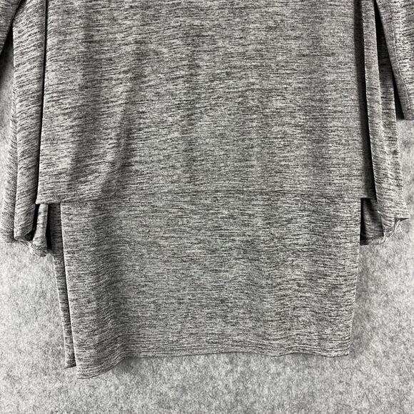 Joseph Ribkoff Tunic Top Womens 12 Gray Slinky Layered V Neck Stretchy Jersey - Picture 3 of 15